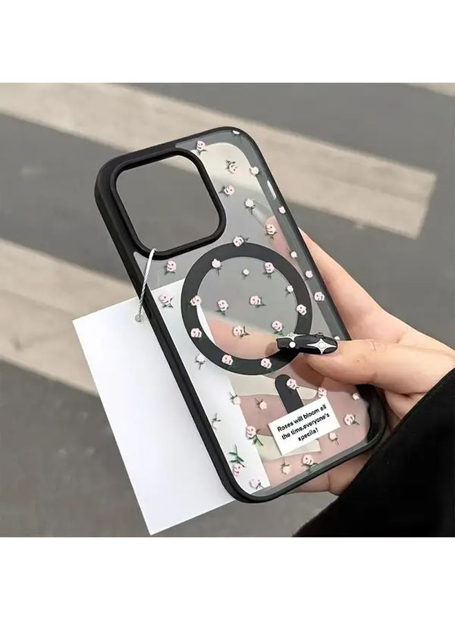 Black Magnetic Wireless Charging Shockproof Phone Case For iPhone 13 Pro Max - Image 2